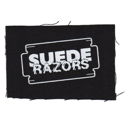 Suede Razors - Logo - Black - Patch - Cloth - Screenprinted - 4" x 4"