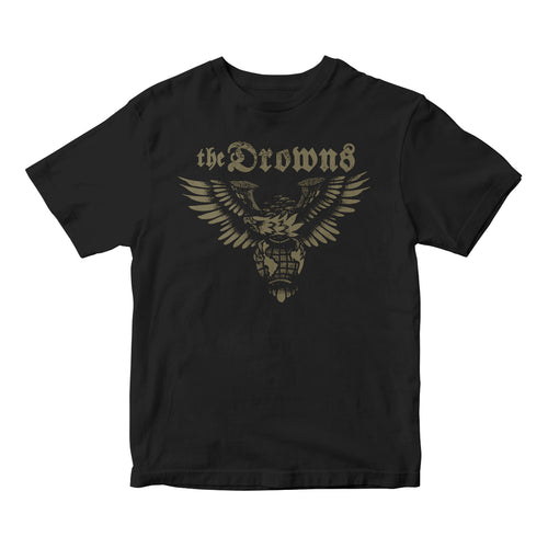 The Drowns - Eagle Logo Gold On Black T-Shirt