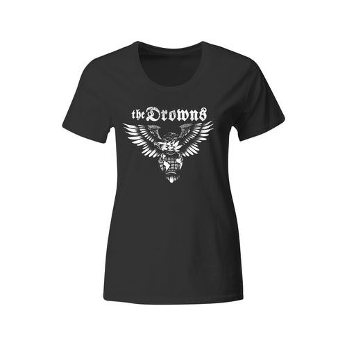 The Drowns - Eagle Logo White On Black - T-shirt - Fitted