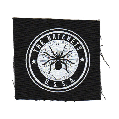 The Ratchets - Spider - Black - Patch - Cloth - Screenprinted - 4" x 4"