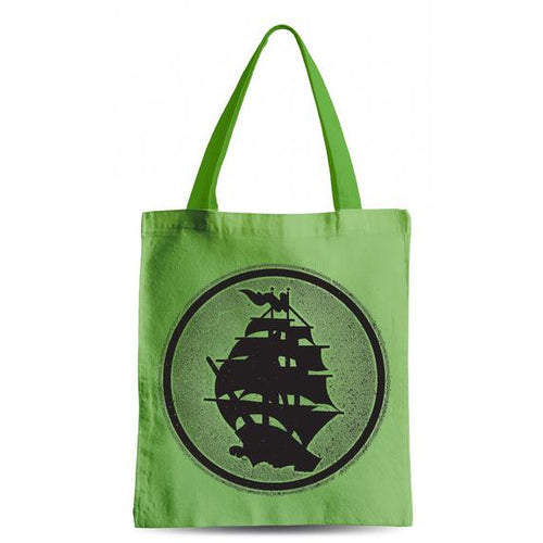 Pirates Press - Circle Logo - Lime Green Tote Bag