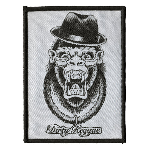 The Aggrolites - Ape 3" x 4" White - Woven Patch