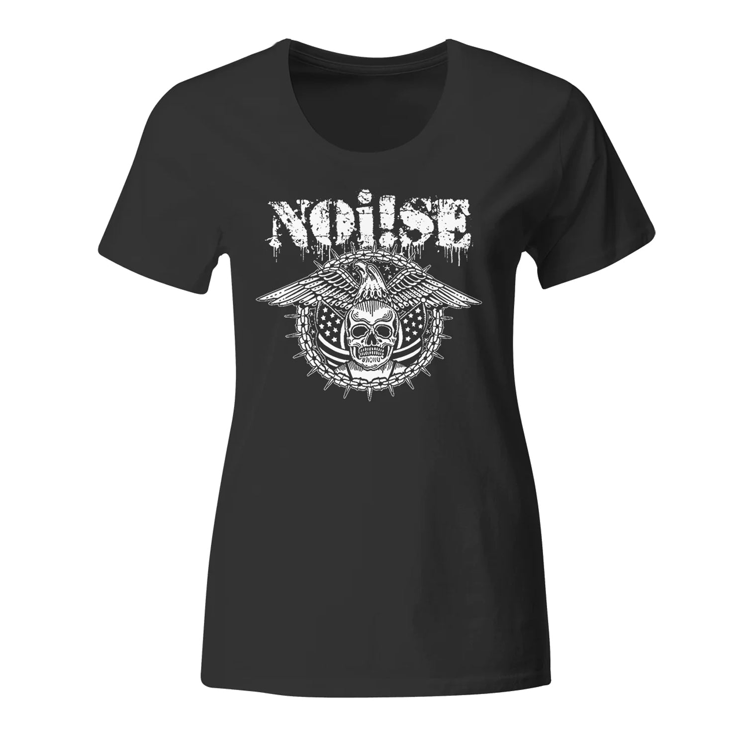 NOi!SE - Skull Eagle Logo - Black - T-Shirt - Fitted