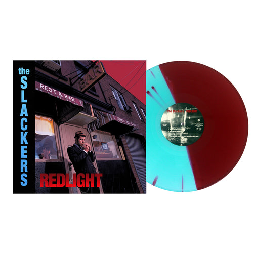 The Slackers - Redlight Oxblood & Electric Blue Half-N-Half W/ Oxblood Splatter Vinyl LP