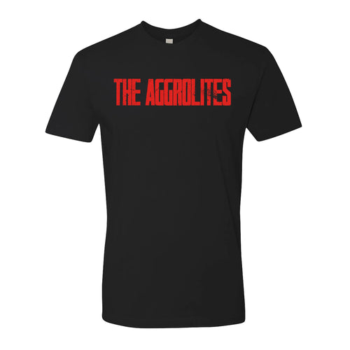 The Aggrolites - Red Text Logo Black T-Shirt