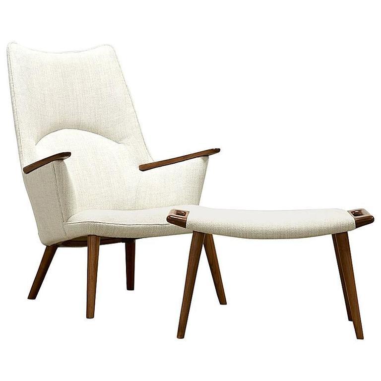 Hans Wegner Chair And Ottoman Circa 1950s The Exchange Int