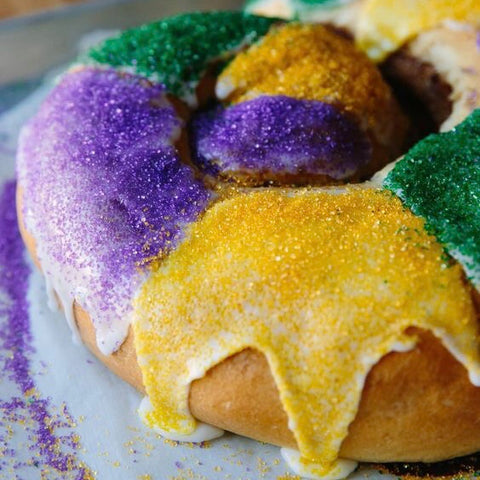 Moon and Lola Mardi Gras Blog Post King Cake