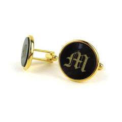 Moon and Lola - Single Letter Old English Cufflinks