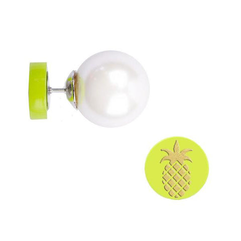 Moon and Lola Pineapple 360 Stud Earrings with Pearl backs
