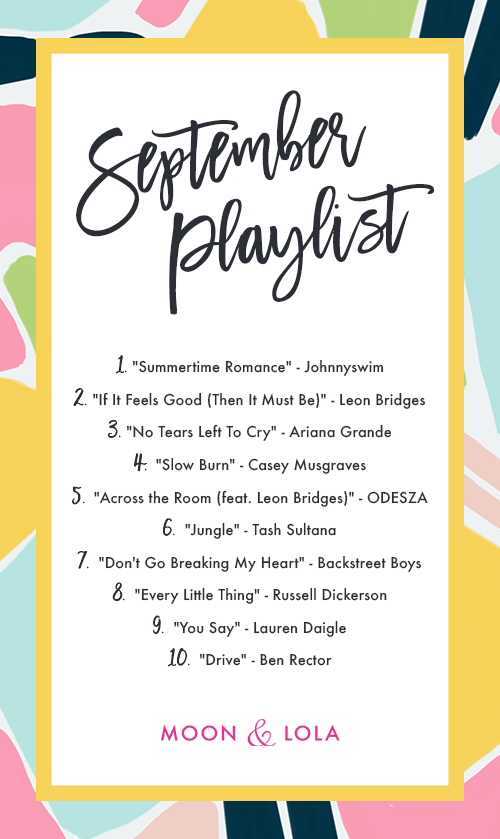 Moon and Lola - September Playlist Blog Post