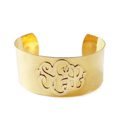 I found this at #edwardterrylandscape - Castel Monogram Cuff Bracelet in Gold