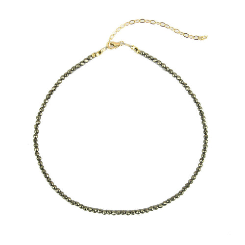 I found this at #edwardterrylandscape! - Rhea Choker Necklace Pyrite