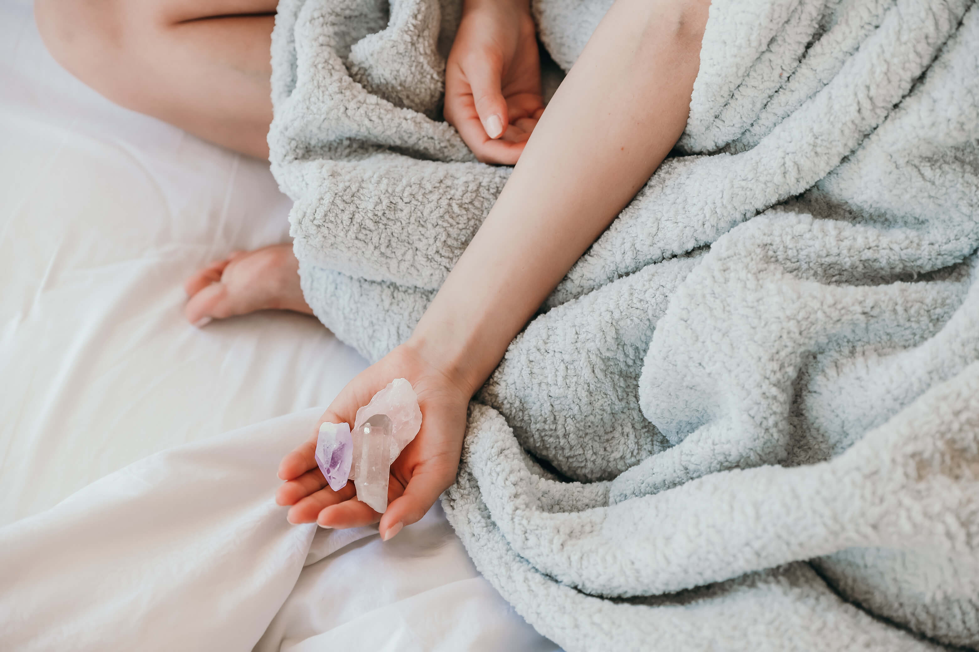 Crystals and weighted blankets. Sunday Citizen Snug Crystal Weighted Blanket. Sunday Citizen weighted blanket. Crystal healing. Crystal healing power.