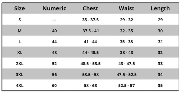 official nfl jersey size chart