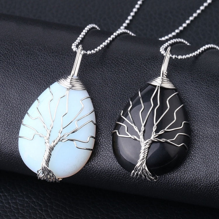 Collier Arbre de Vie en Pierre Véritable