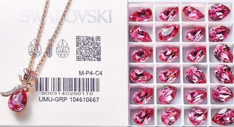 Véritable Cristal de Swarovski Collier Rose Éternelle