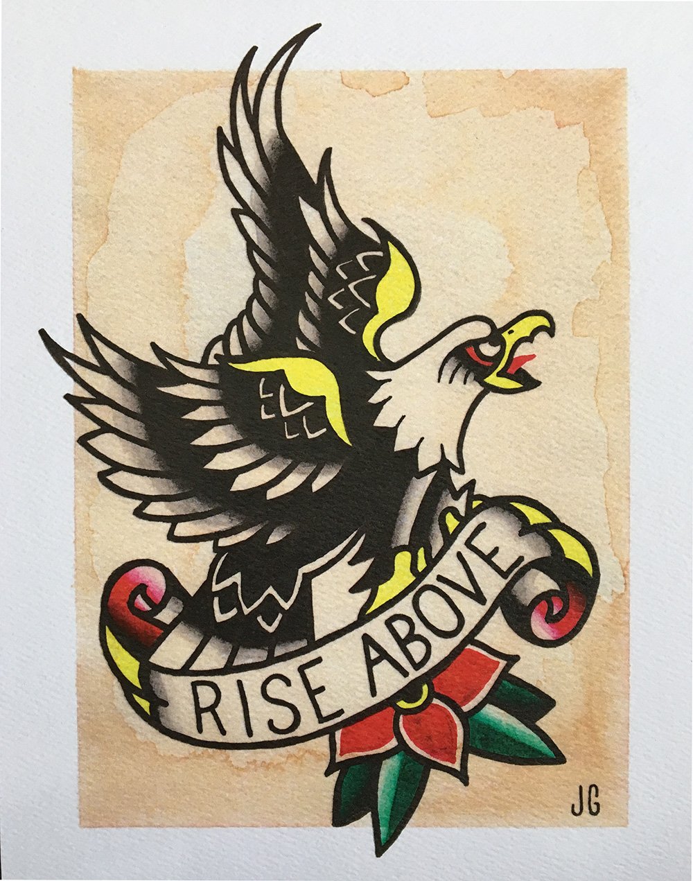Traditional Eagle Tattoo Flash by AaronBeese on DeviantArt