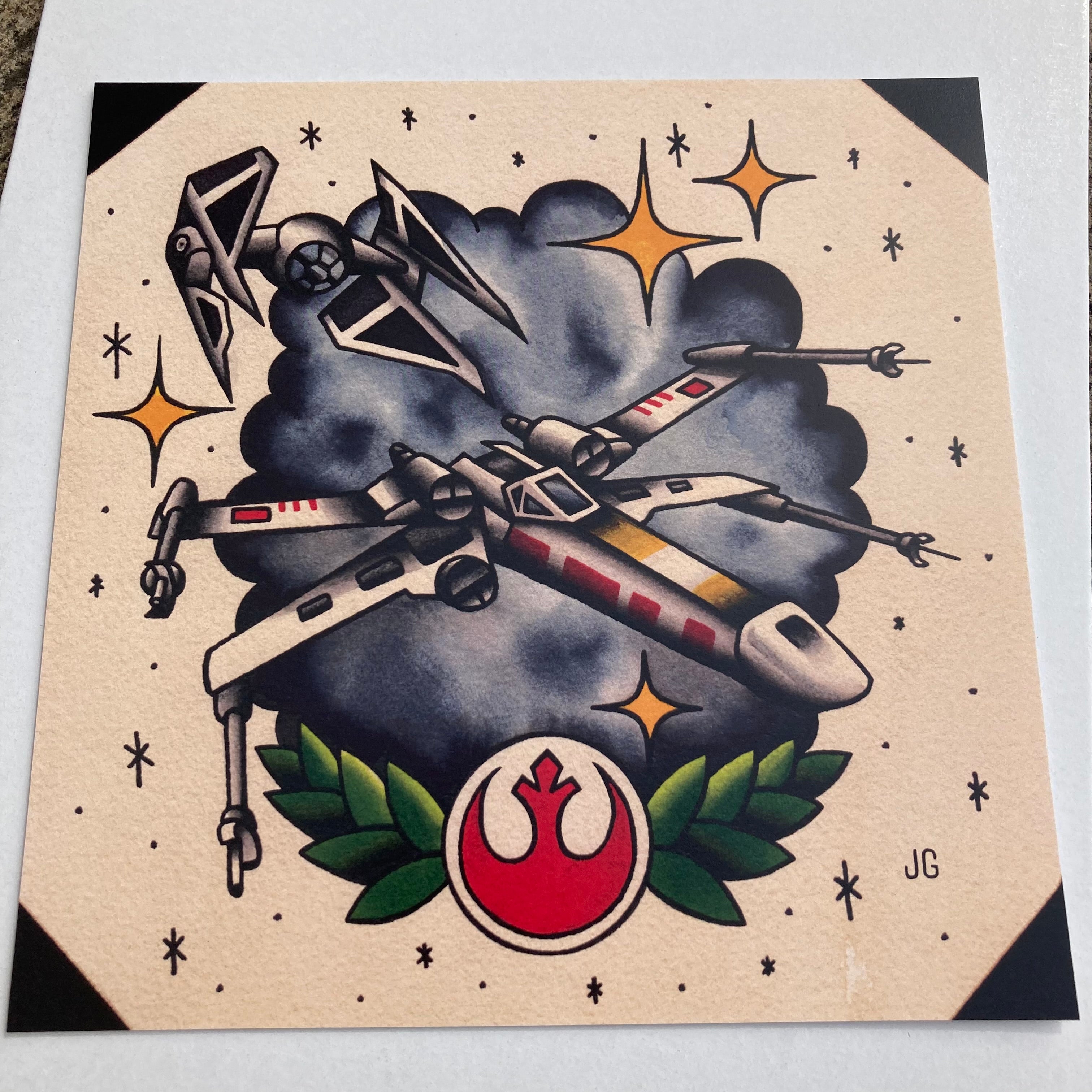 The mind of a Cloud  Star Wars tattoos  The force awakens Two tatto