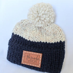 knit cap with brim