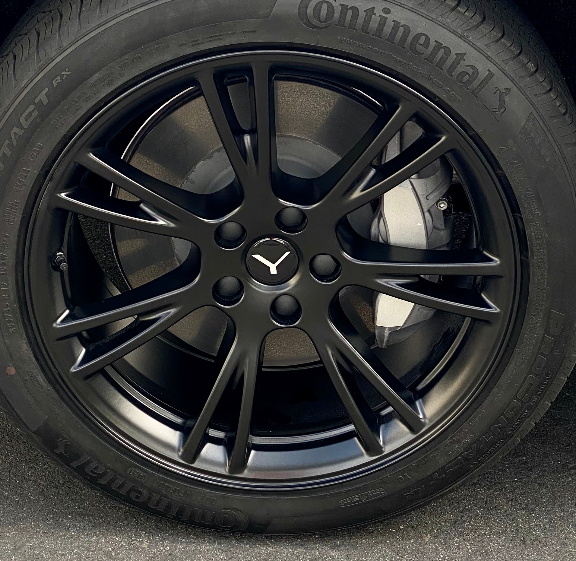 model y no hubcaps