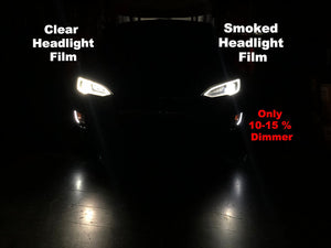 Model S Headlight Protection Film Clear Or Smoked Set Of 4