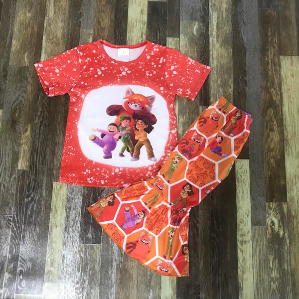 Turning Red Splatter Panda Flare Pants Outfit – Sparkling Unicorn  Children's Boutique