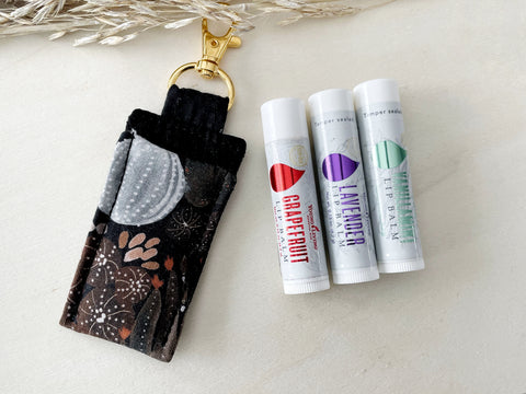 Jumbo Lip Balm Pouch with Keychain - 1 balm carrier