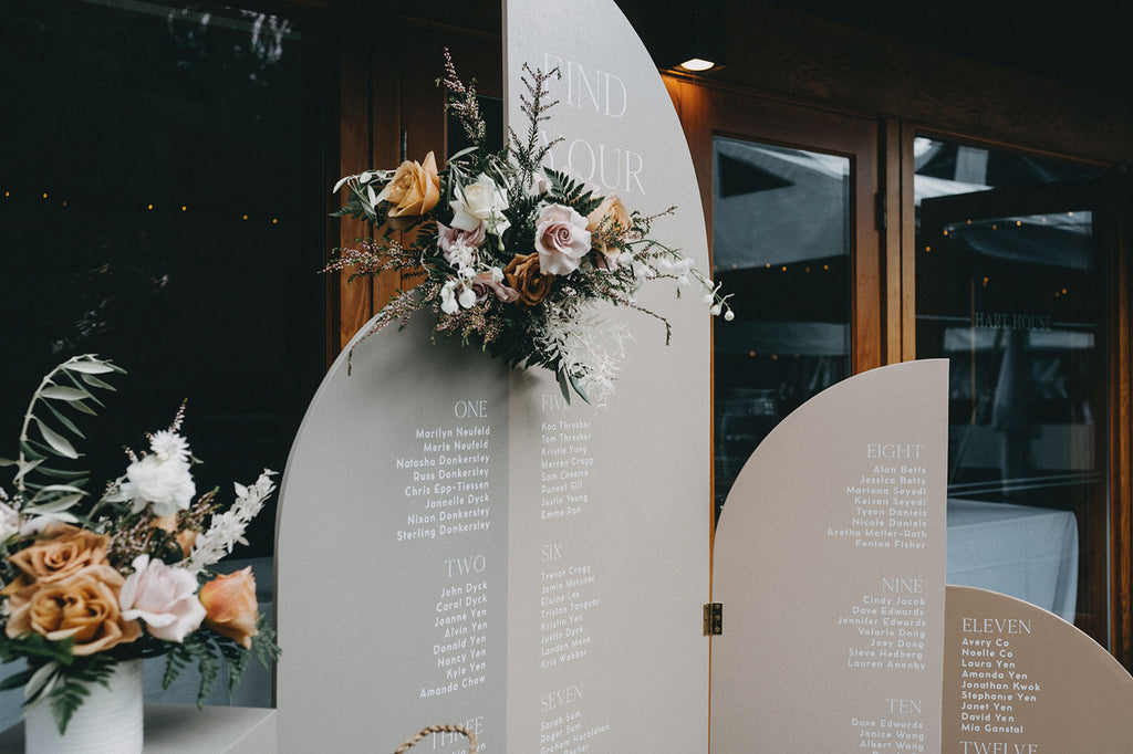 Vancouver Florist - Seating Chart Florals