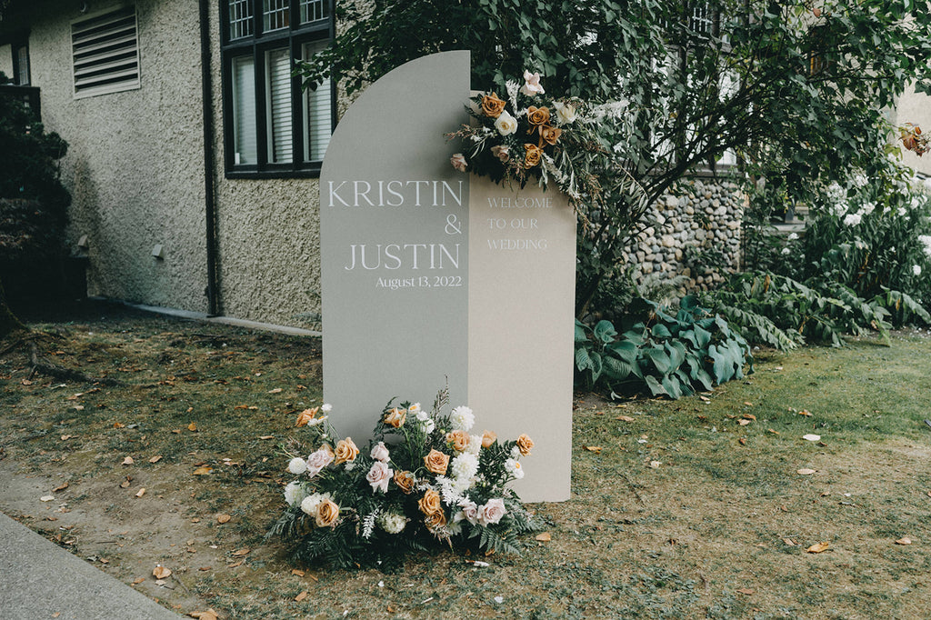 Welcome Sign Vancouver Wedding