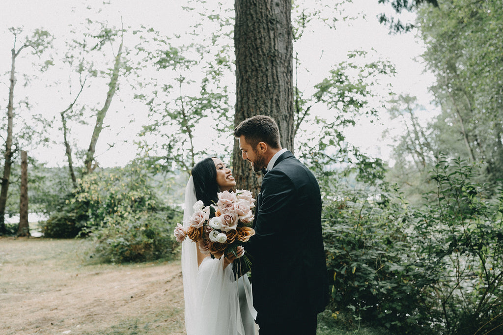 Vancouver Florist Wedding First Look Couple
