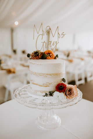 Fall Wedding Cake flowers