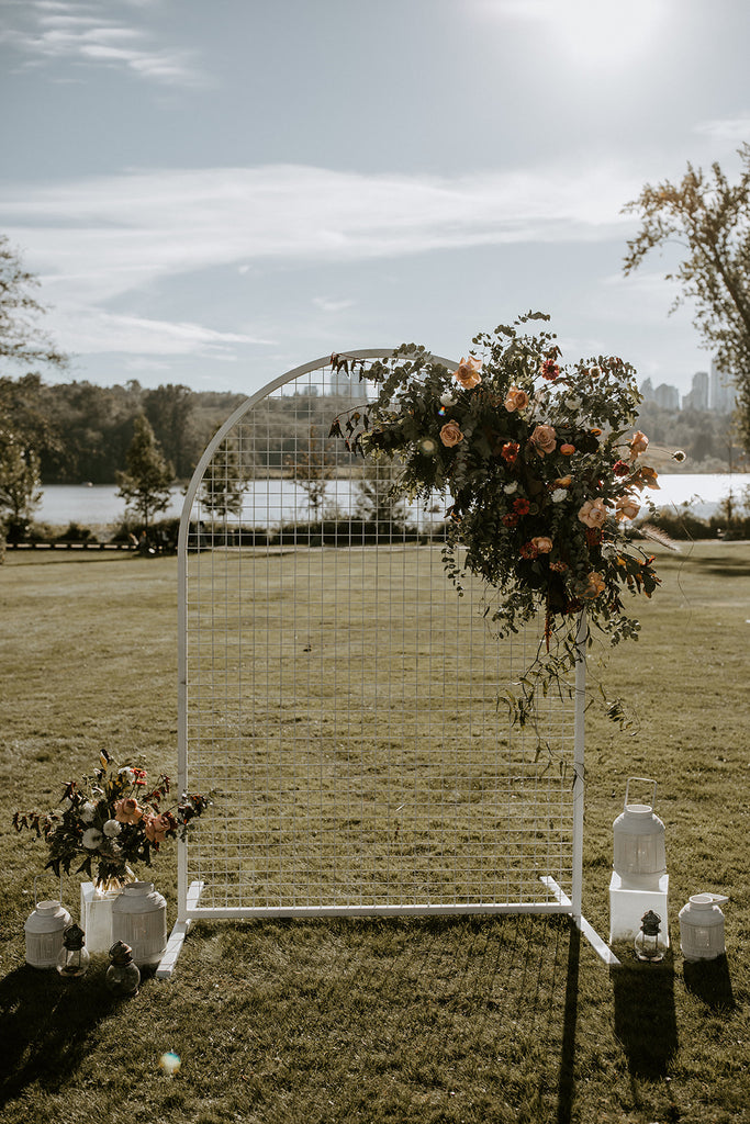 Vancouver Fall Wedding Floral Ceremony Archway