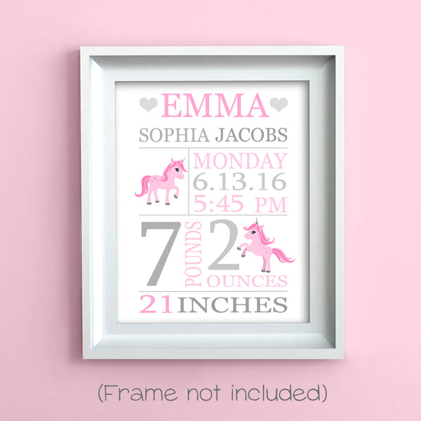 unicorn birth announcement