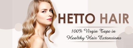 Hetto virgin tape in human hair extensions