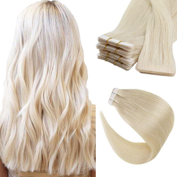 Invisible Seamless Tape in Virgin Human Hair Extensions Grey