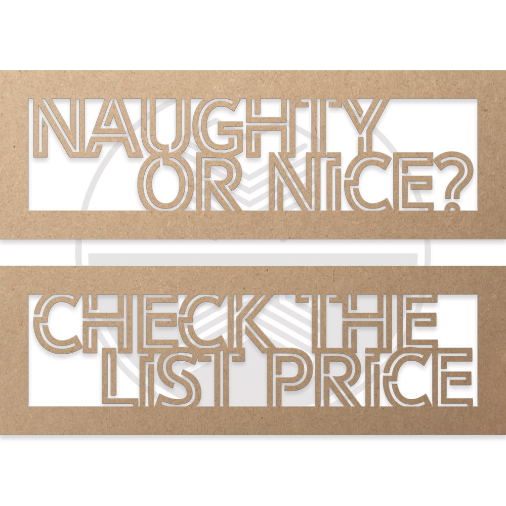 Naughty Or Nice Check The List Price Bottle Carrier Layermade Workshop