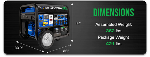 Duromax HXT 15000 TRi-Fuel
