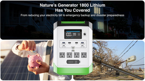 Nature's Generator Lithium Power outage