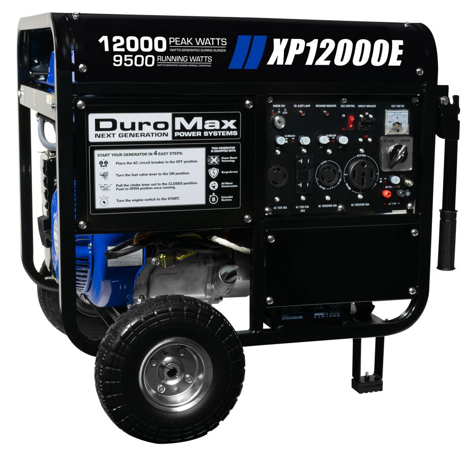 Duromax Xp12000e 12000 Watt 18 Hp Portable Gas Generator