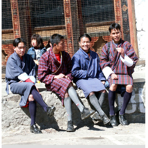  Teenagers Hangin' In Downtown Jakar Bhutan