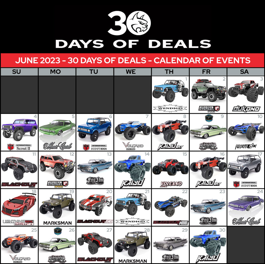 30 DAYS OF DEALS CALENDAR