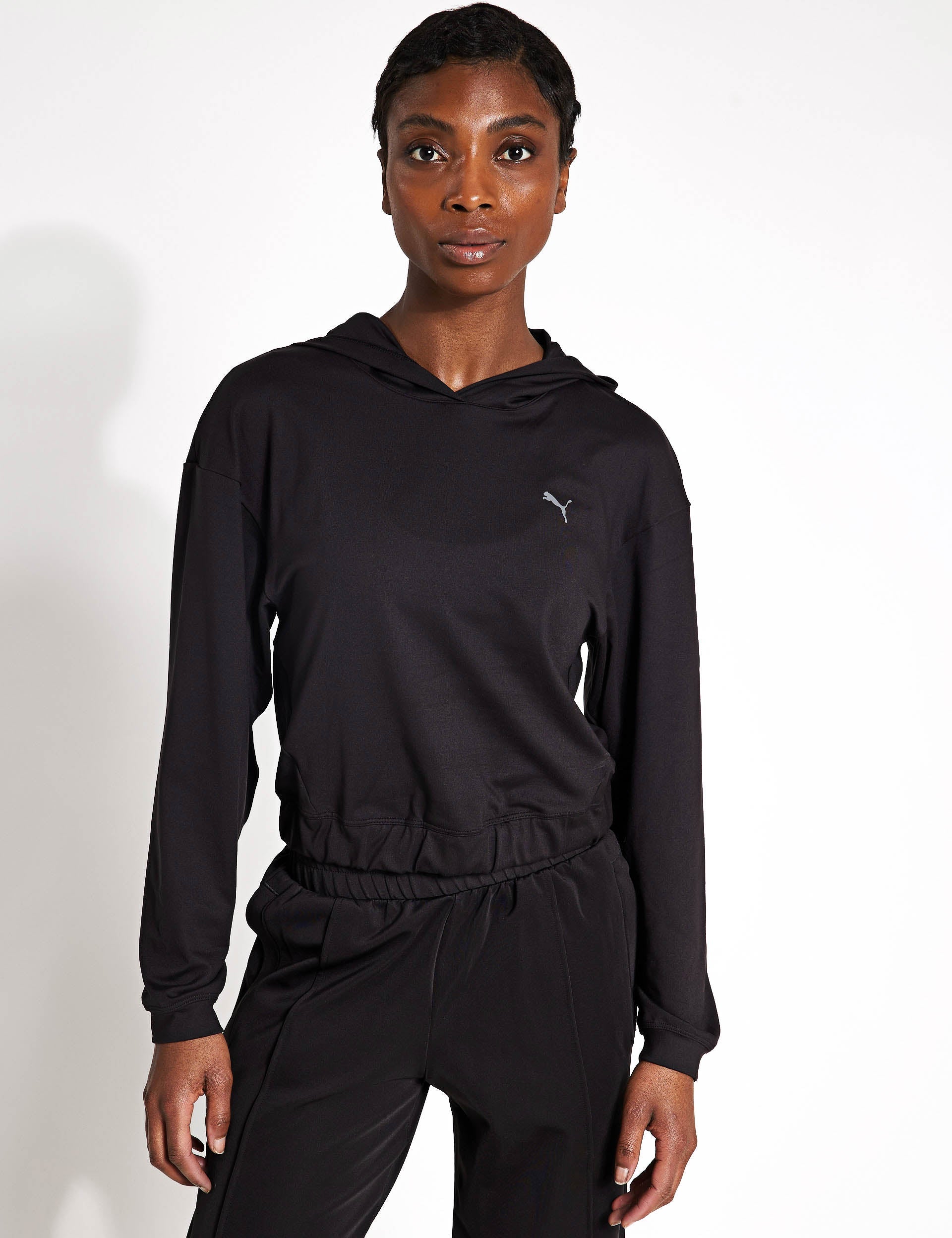 Shop Puma Studio Foundations Hoody In Black