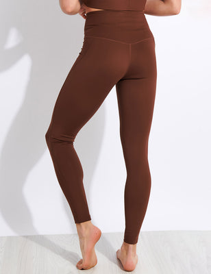 Girlfriend Collective Compressive High-Rise Legging - Cocoa on Garmentory