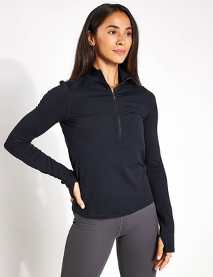 Black FITTIN Long Sleeve Workout Yoga Tops for Women ( US Shipping