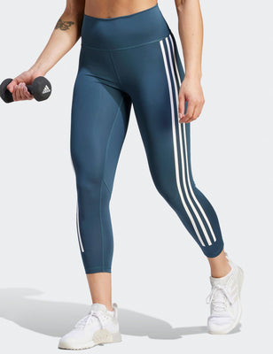 adidas, Train 3-Stripes High 7/8 Leggings - Black