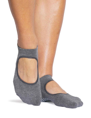 Grippy Pilates Socks - Black / Dark Grey