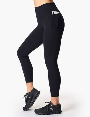 Sweaty Betty Power Mesh Crop 50cm/20” Workout Leggings - black