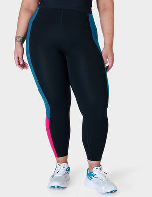 Zero Gravity 7/8 Illuminate Running Leggings - Reef Teal/Salt Blue  Reflective