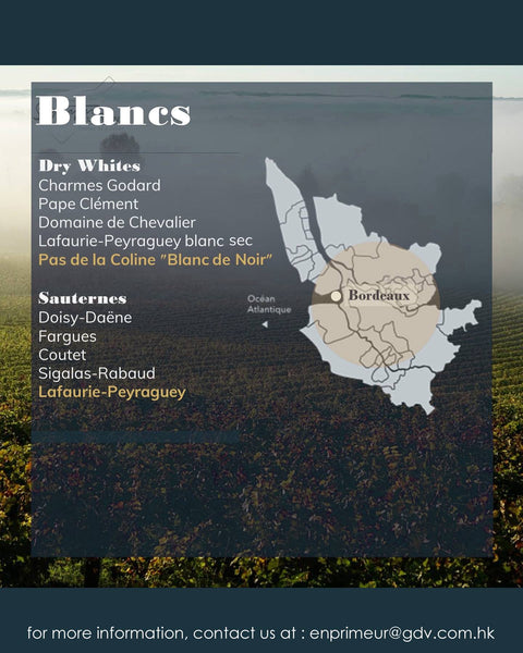 Wine Map of Bordeaux Blancs