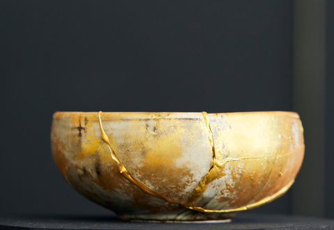 repaired kintsugi bowl gold lifehoney